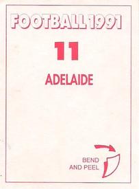 1991 Select AFL Stickers #11 Adelaide Crows Back